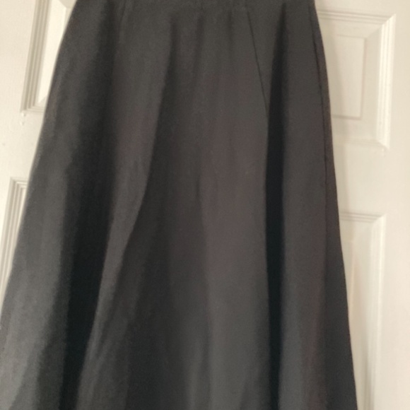 Black Cotton Midi Skirt Size 4 Size Small - Picture 2 of 2
